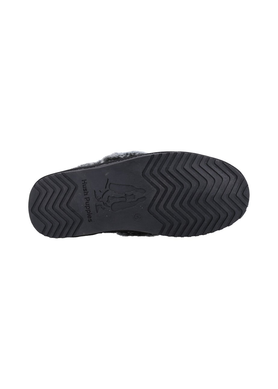 Hush Puppies Black Ariel Slippers