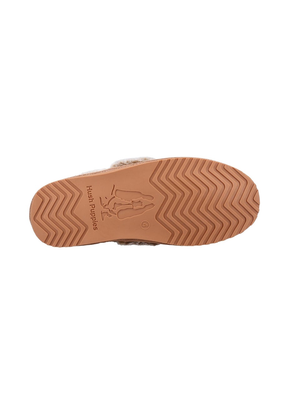 Hush Puppies Tan Ariel Slippers