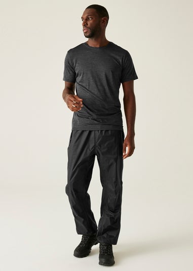 Regatta Black Active Waterproof Breathable Isolite Overtrousers