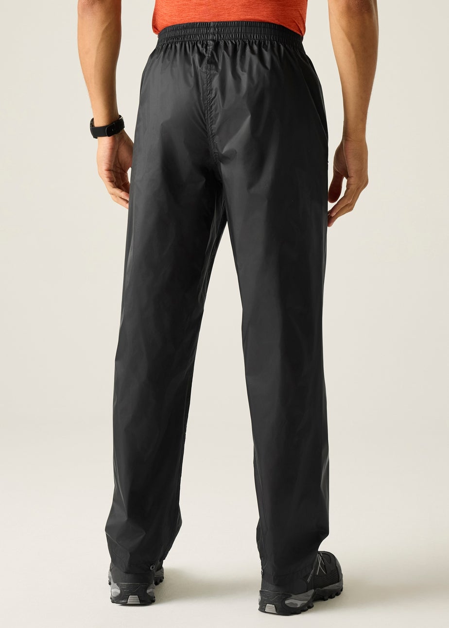 Regatta Kids Pack It Black Waterproof Breathable Isolite Overtrousers