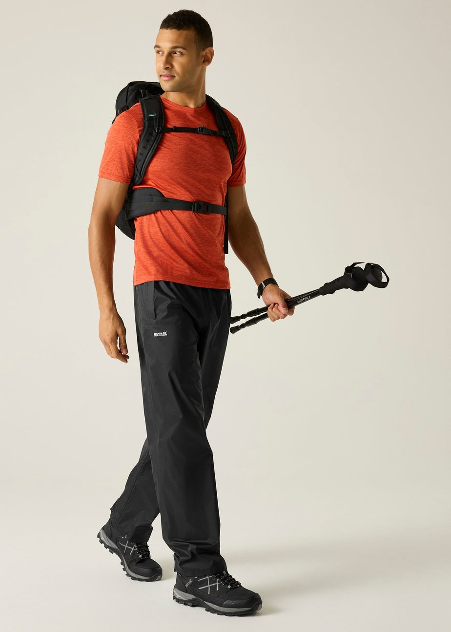 Regatta Kids Pack It Black Waterproof Breathable Isolite Overtrousers