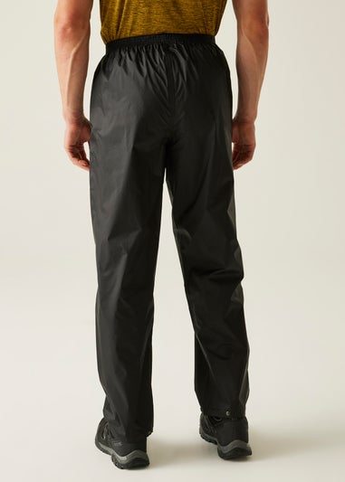 Regatta Kids Pack It Black Waterproof Breathable Isolite Overtrousers