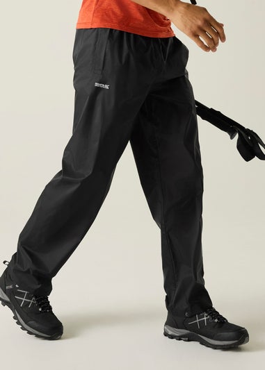 Regatta Kids Pack It Black Waterproof Breathable Isolite Overtrousers