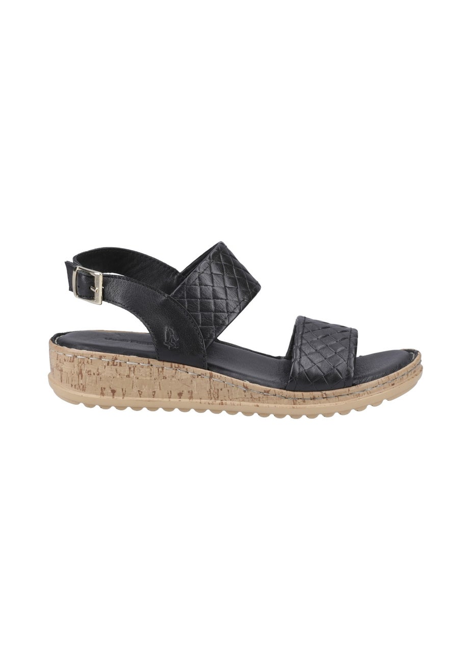 Hush Puppies Black Ebony Woven Sandal