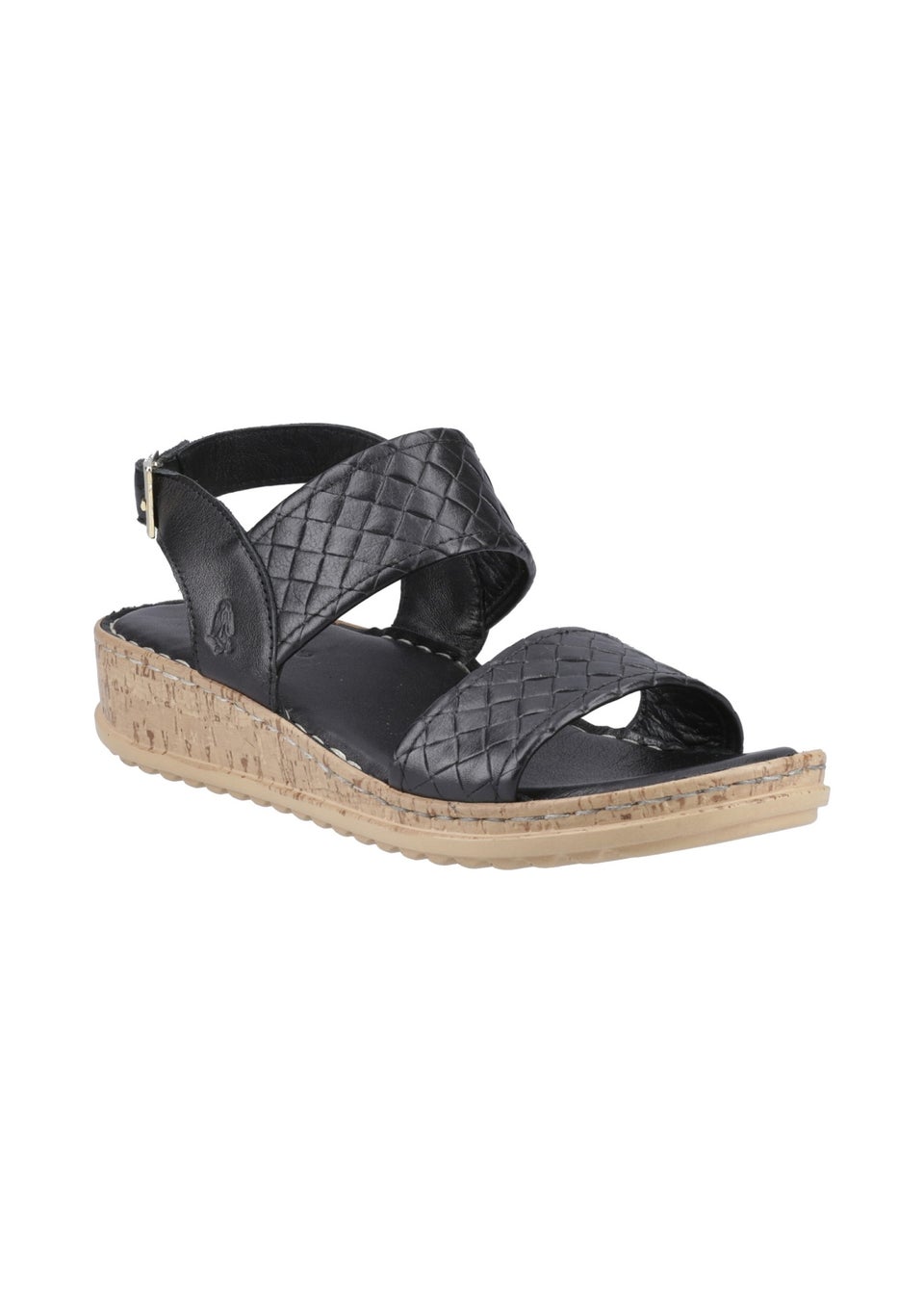 Hush Puppies Black Ebony Woven Sandal