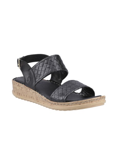 Hush Puppies Black Ebony Woven Sandal