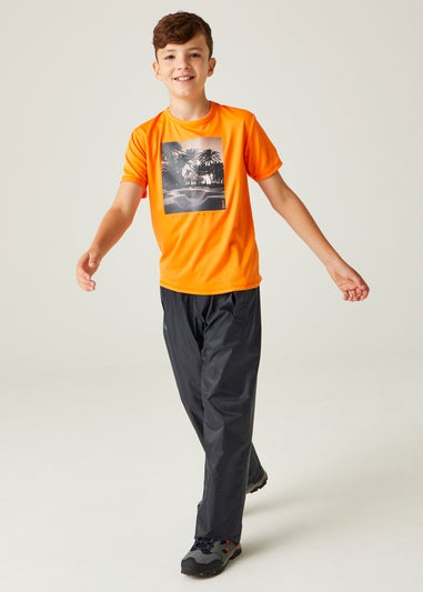 Regatta Navy Kids Stormbreak Waterproof Hydrofort Overtrousers (3-16 Years)