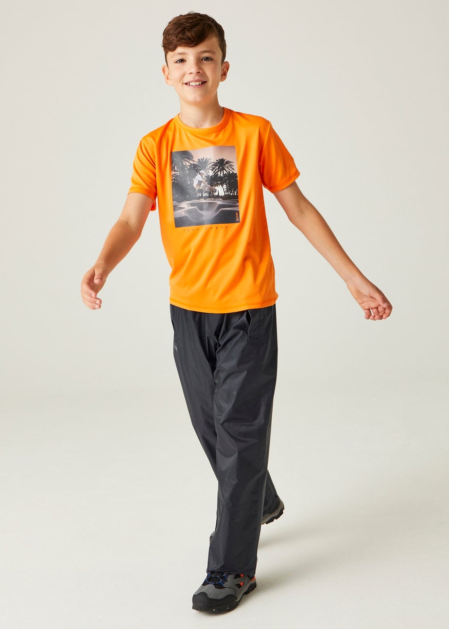 Regatta Navy Kids Stormbreak Waterproof Hydrofort Overtrousers (3-16 Years)