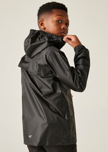 Regatta Black Kids Stormbreak Waterproof Hydrofort Jacket (3-16 Years)