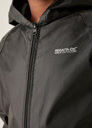 Regatta Black Kids Stormbreak Waterproof Hydrofort Jacket (3-16 Years)