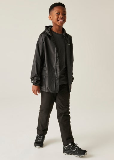 Regatta Black Kids Stormbreak Waterproof Hydrofort Jacket (3-16 Years)