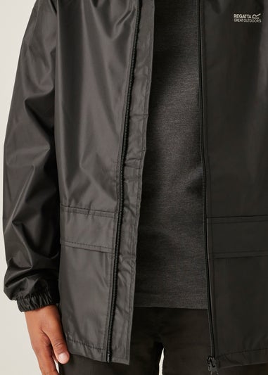 Regatta Black Kids Stormbreak Waterproof Hydrofort Jacket (3-16 Years)