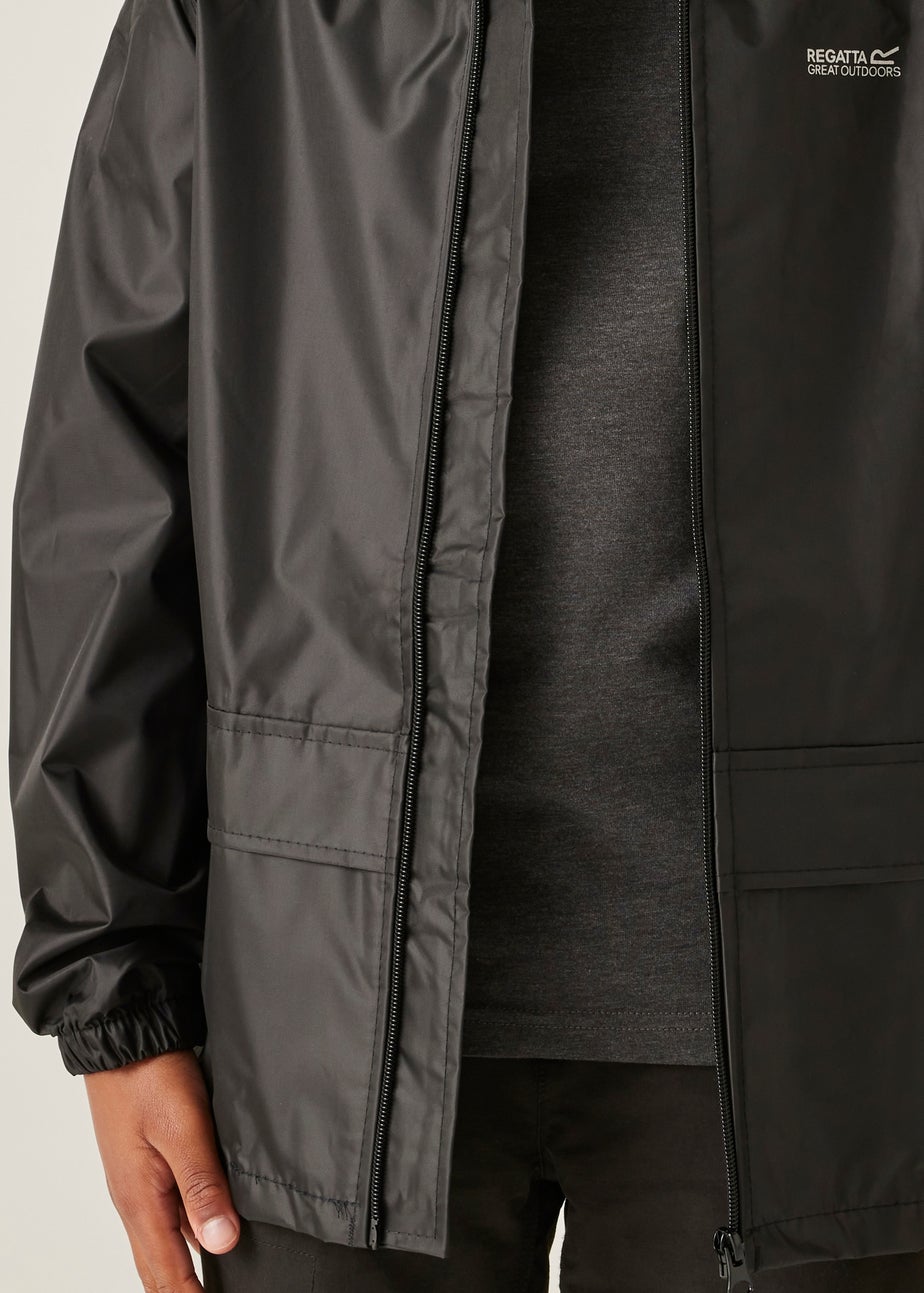 Regatta Black Kids Stormbreak Waterproof Hydrofort Jacket (3-16 Years)