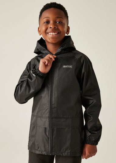 Regatta Black Kids Stormbreak Waterproof Hydrofort Jacket (3-16 Years)