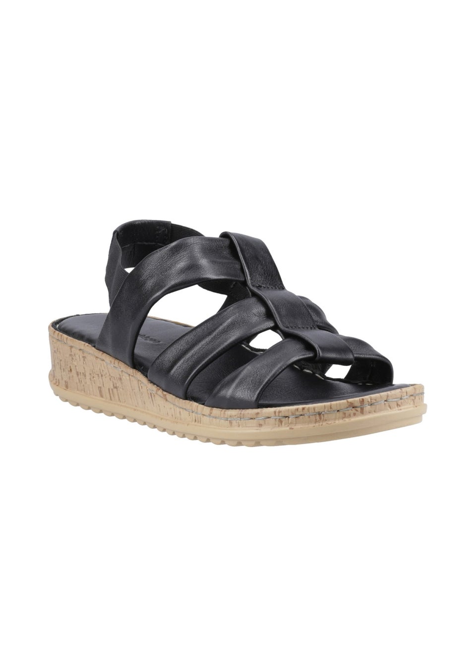 Hush Puppies Black Eden Wide Fit Sandal