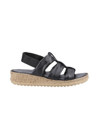 Hush Puppies Black Eden Wide Fit Sandal