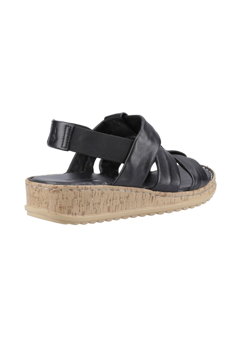 Hush Puppies Black Eden Wide Fit Sandal