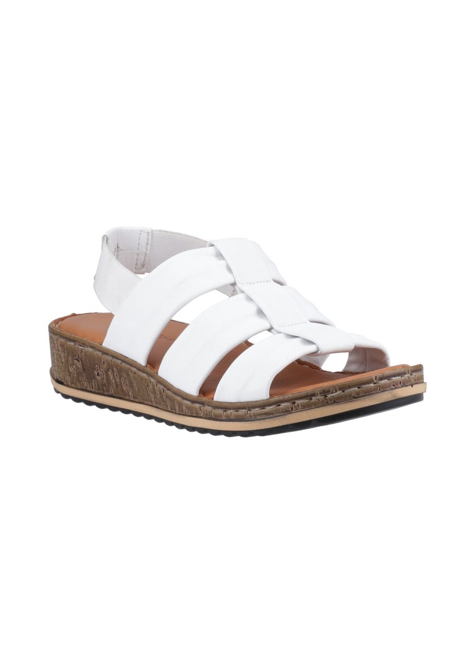Hush Puppies White Eden Wide Fit Sandal