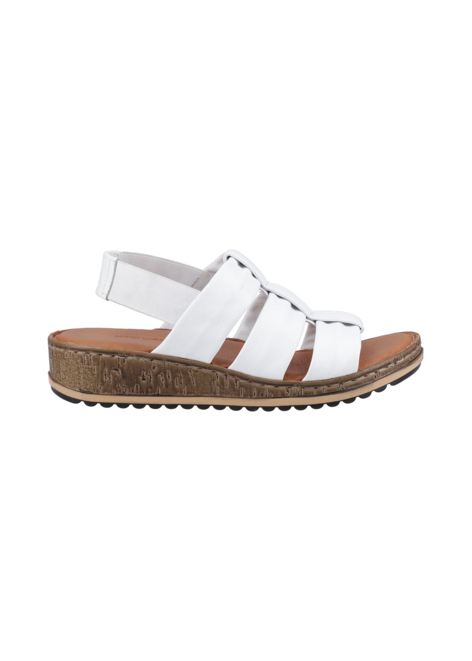Hush Puppies White Eden Wide Fit Sandal