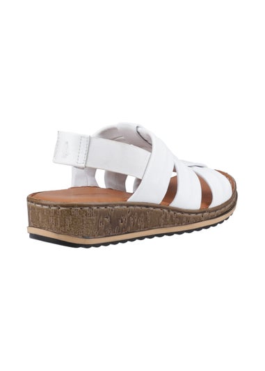 Hush Puppies White Eden Wide Fit Sandal