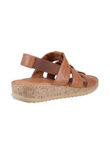 Hush Puppies Tan Eden Wide Fit Sandal
