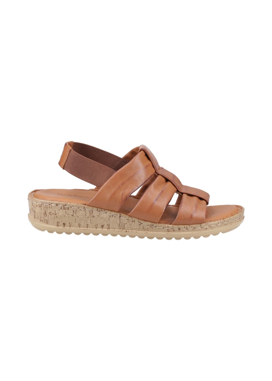 Hush Puppies Tan Eden Wide Fit Sandal