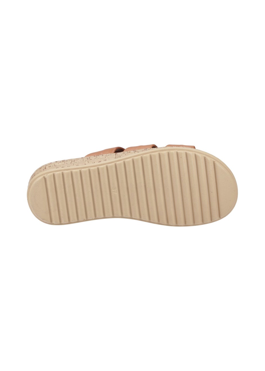 Hush Puppies Tan Eden Wide Fit Sandal