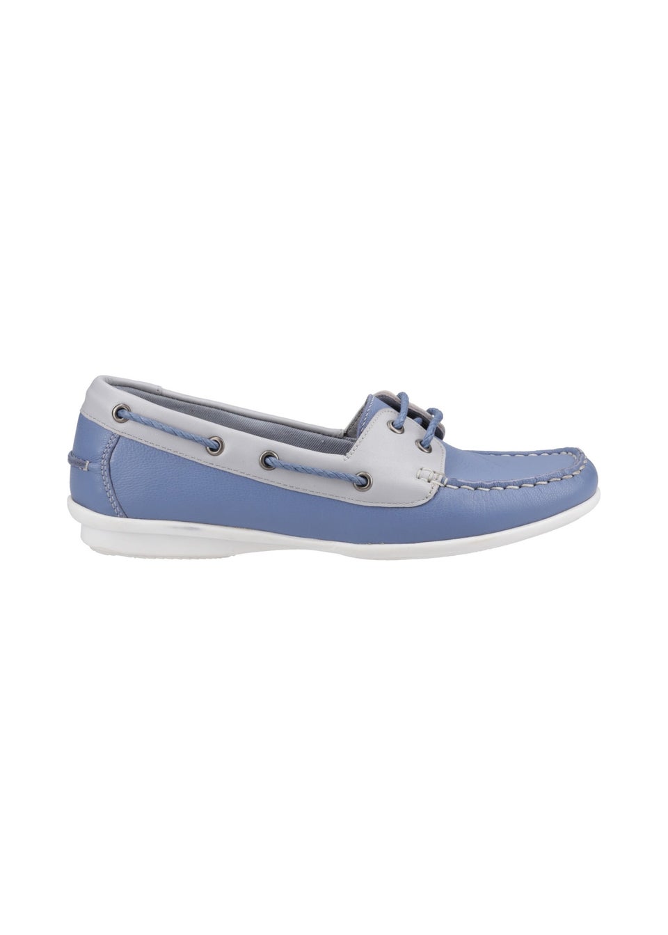 Hush Puppies Blue Irene Boat Shoe