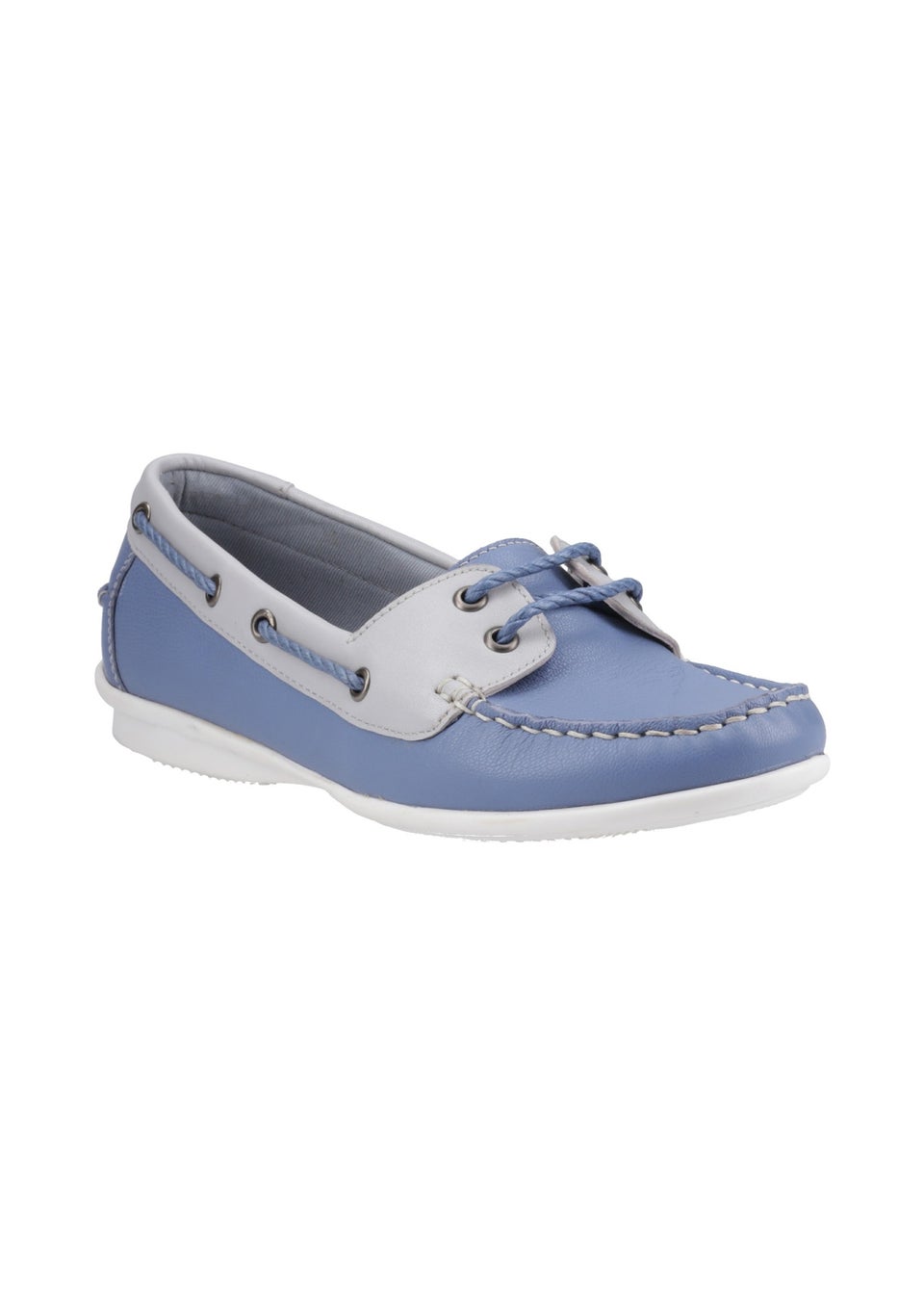 Hush Puppies Blue Irene Boat Shoe