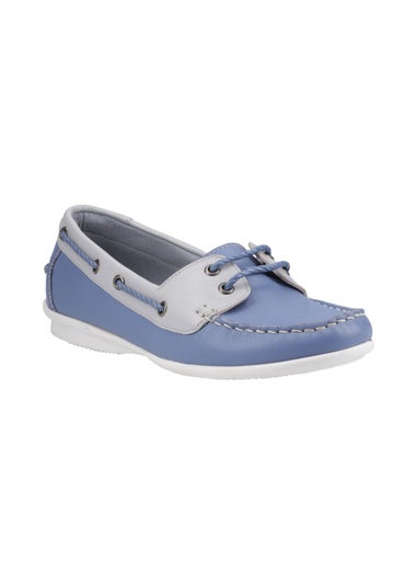 Hush Puppies Blue Irene Boat Shoe