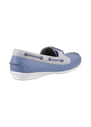 Hush Puppies Blue Irene Boat Shoe