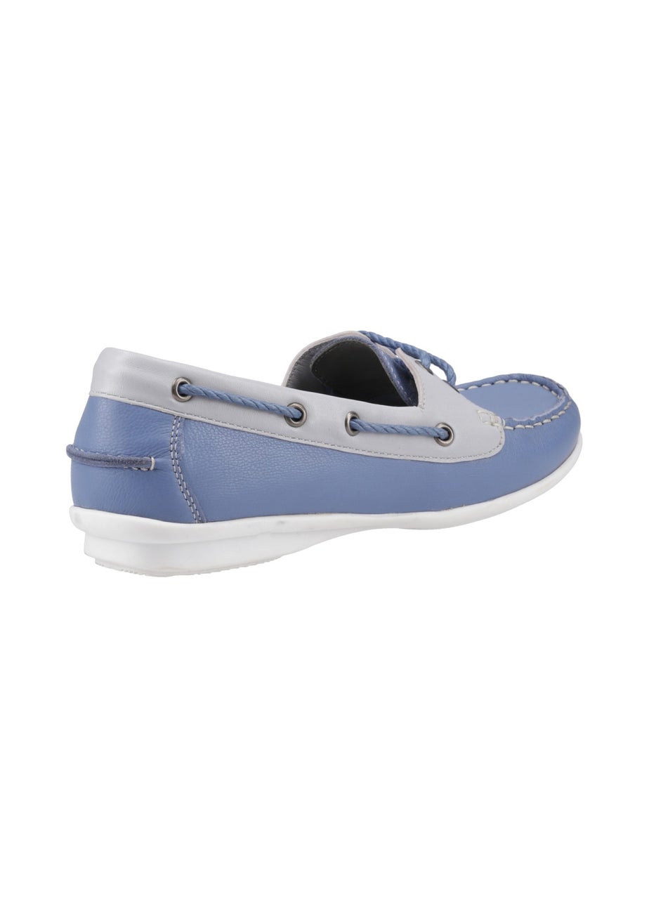 Hush Puppies Blue Irene Boat Shoe