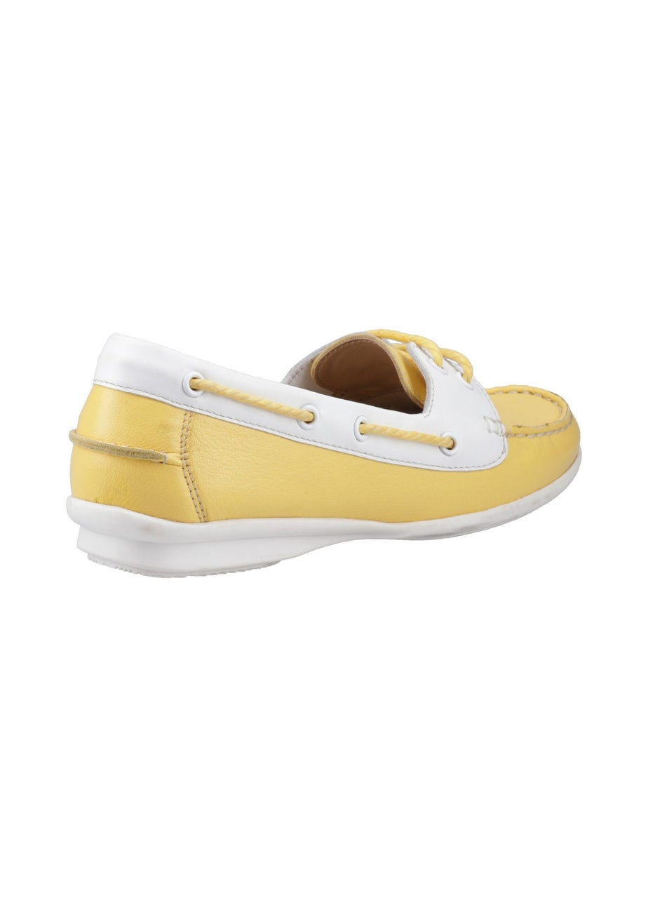 Hush Puppies Yellow Irene Boat Shoe