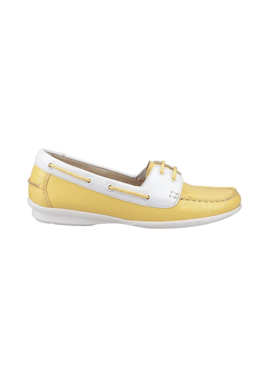 Hush Puppies Yellow Irene Boat Shoe