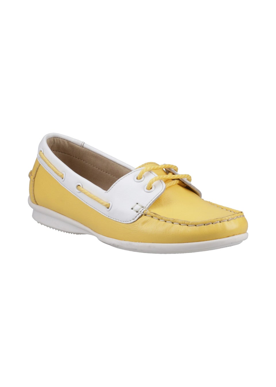 Hush Puppies Yellow Irene Boat Shoe