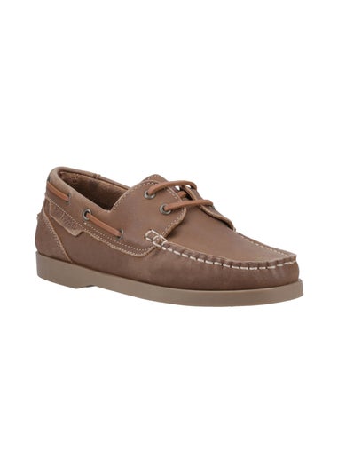 Hush Puppies Tan Isabel Boat Shoe