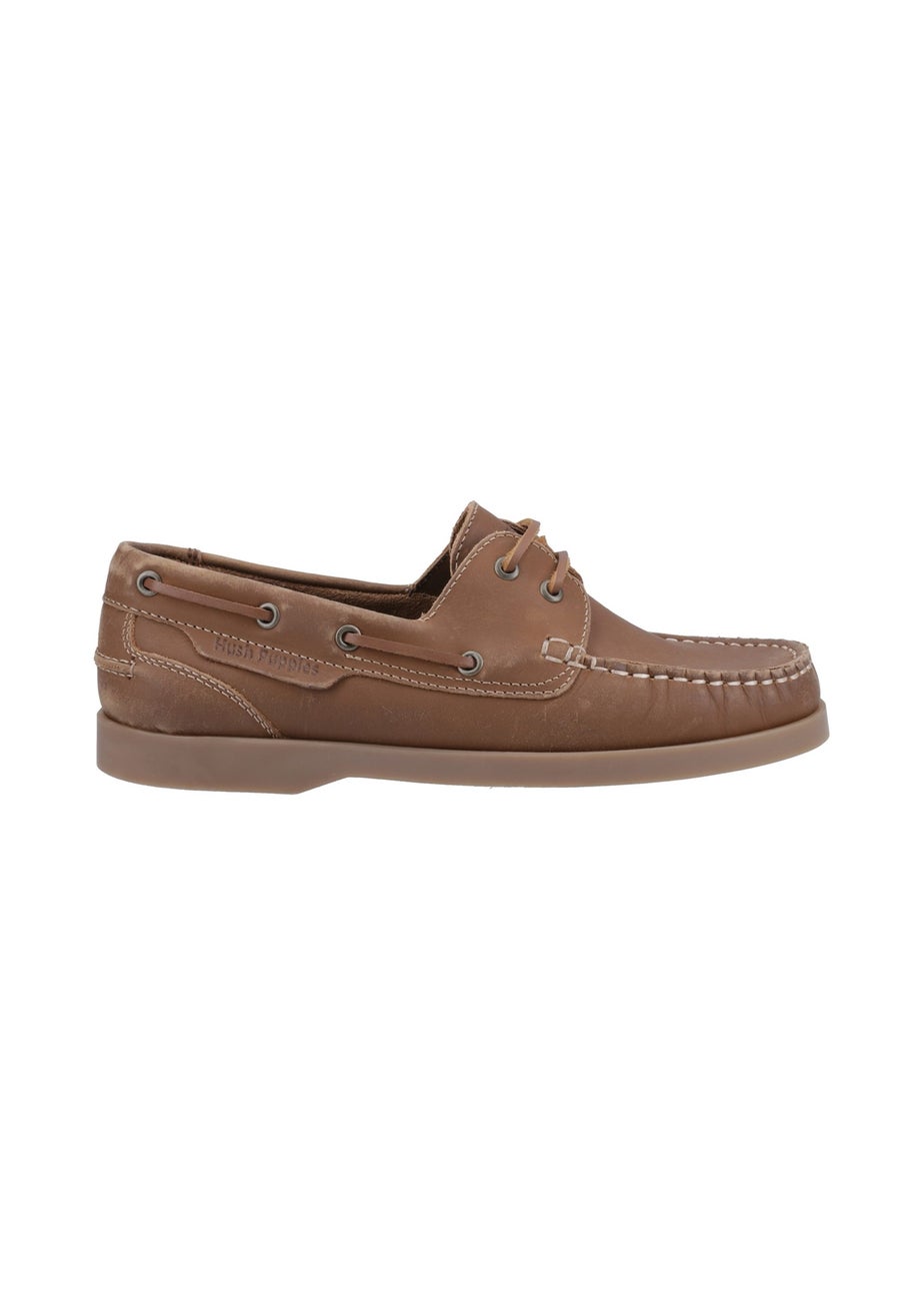Hush Puppies Tan Isabel Boat Shoe