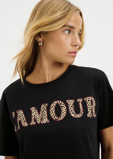 Black Leopard Lamour T-Shirt
