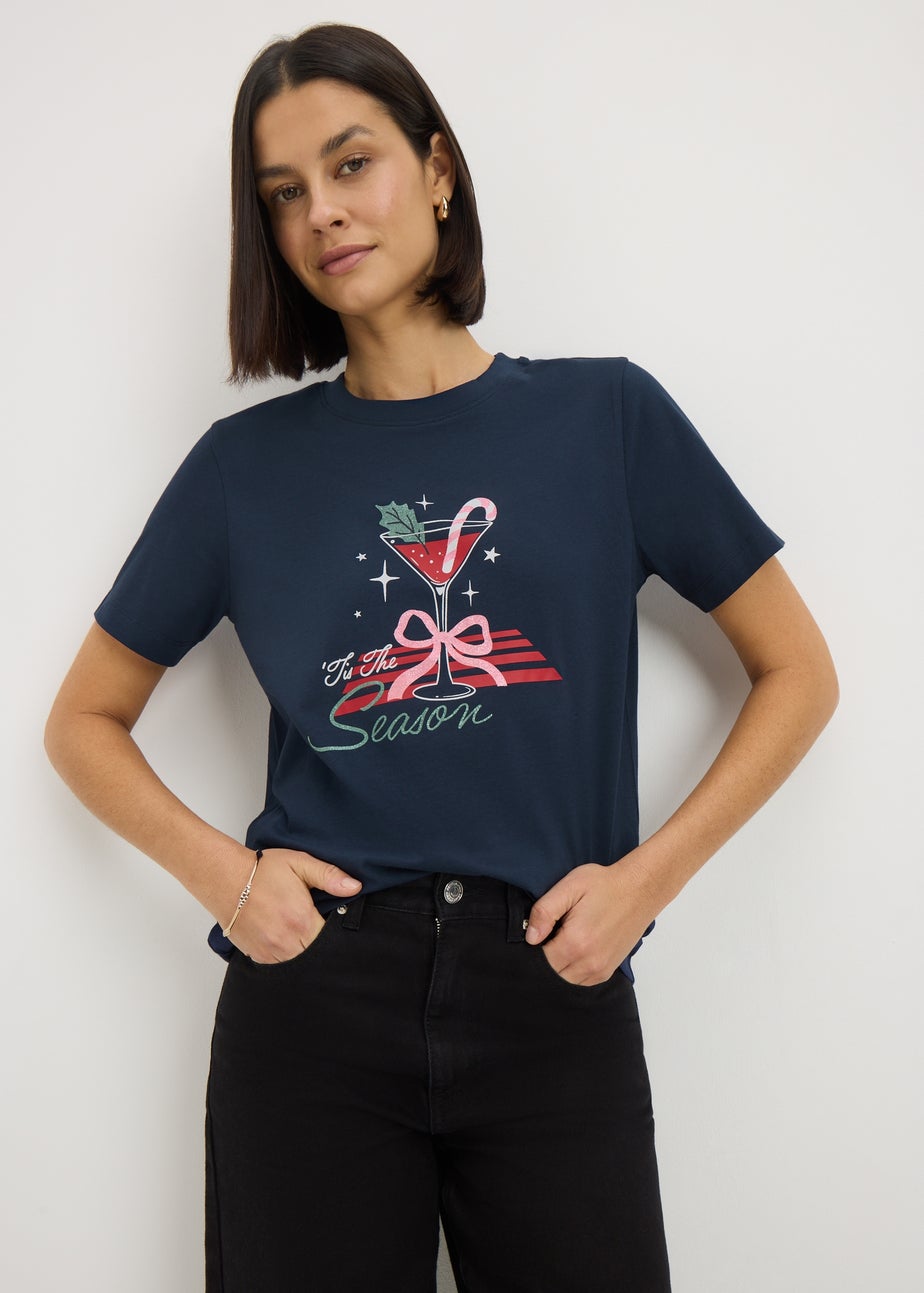 Navy Tis The Season T-Shirt