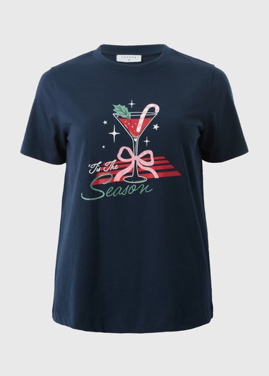 Navy Tis The Season T-Shirt