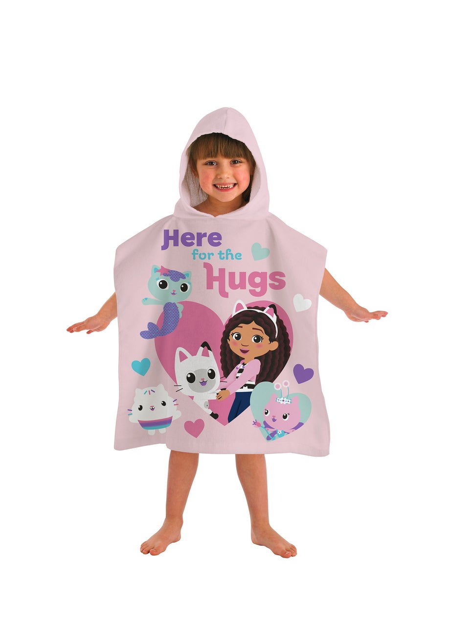 Gabby's Dollhouse Pink Hooded Poncho