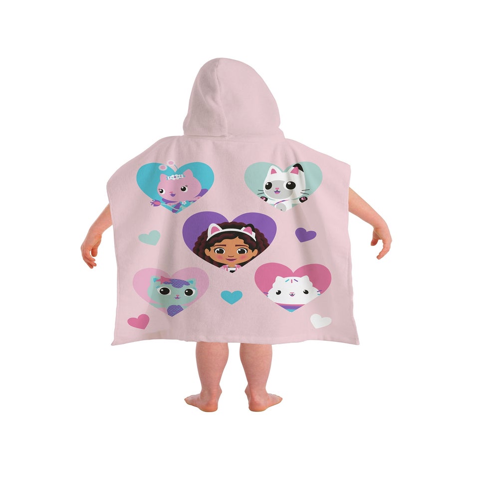 Gabby's Dollhouse Pink Hooded Poncho