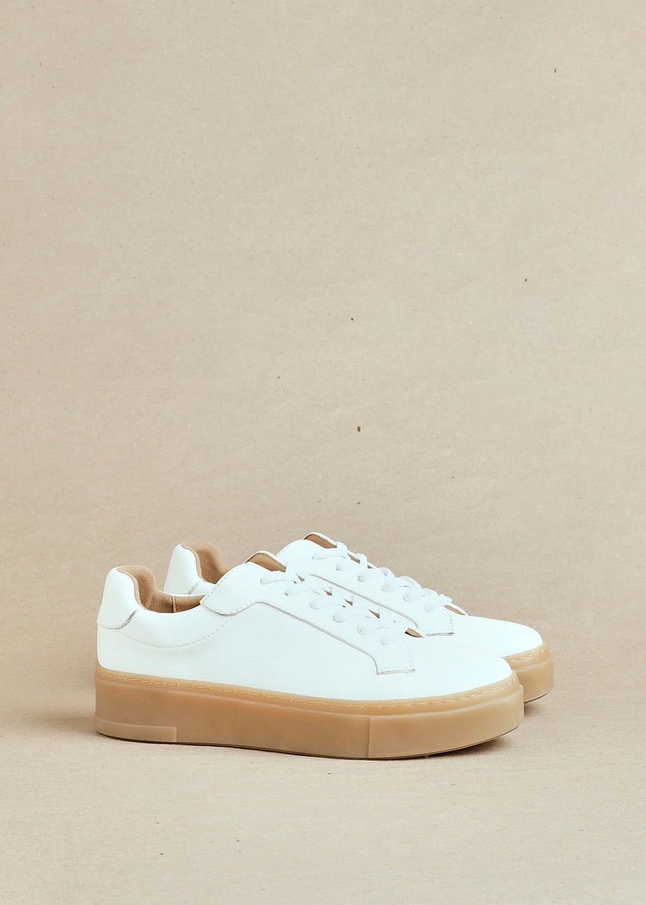 Linzi Blanca White Leather Trainers