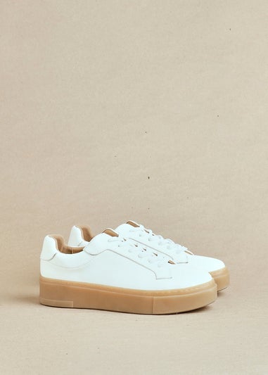 Linzi Blanca White Leather Trainers