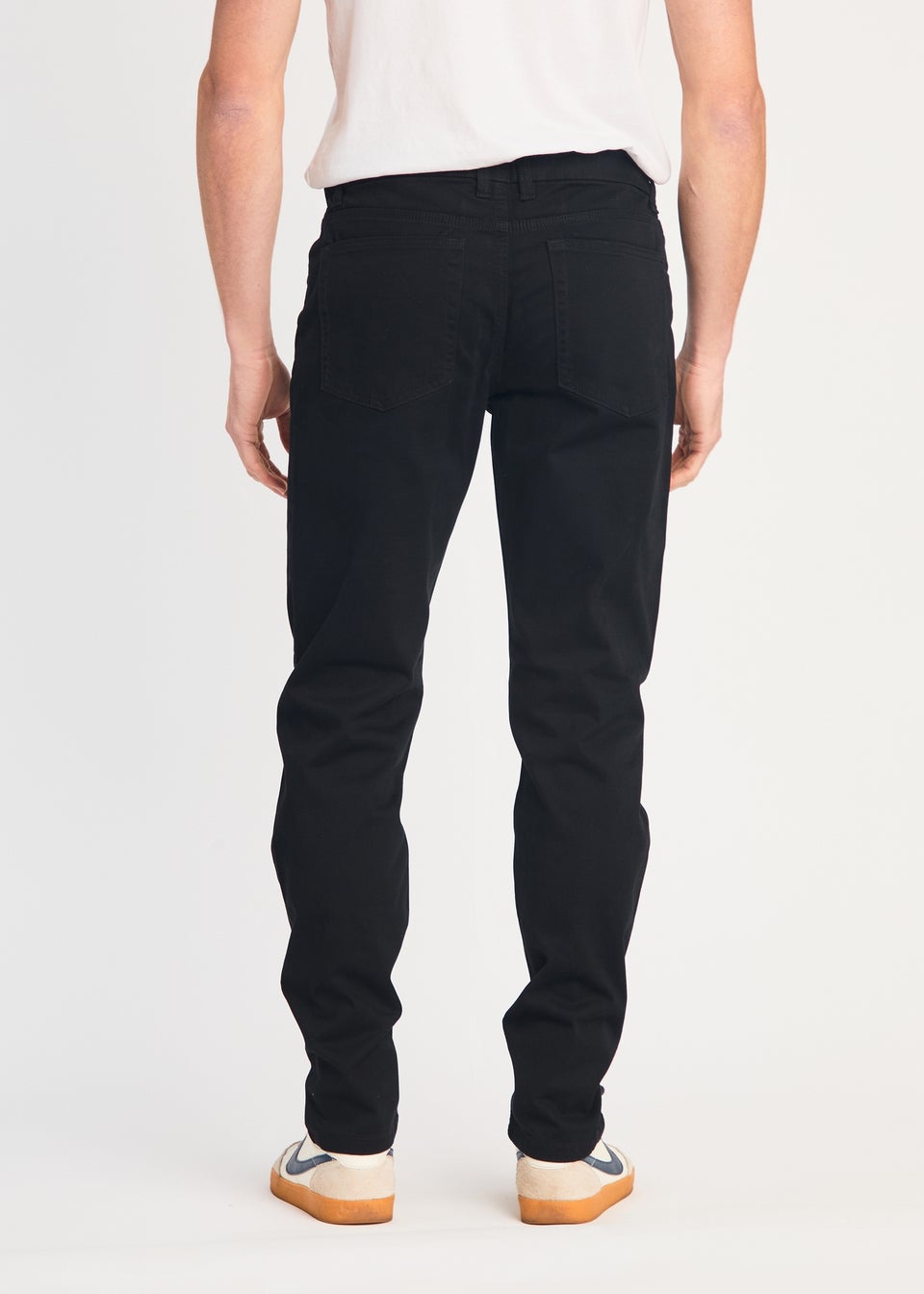 French Connection Black Cotton Five-Pocket Chino Trousers
