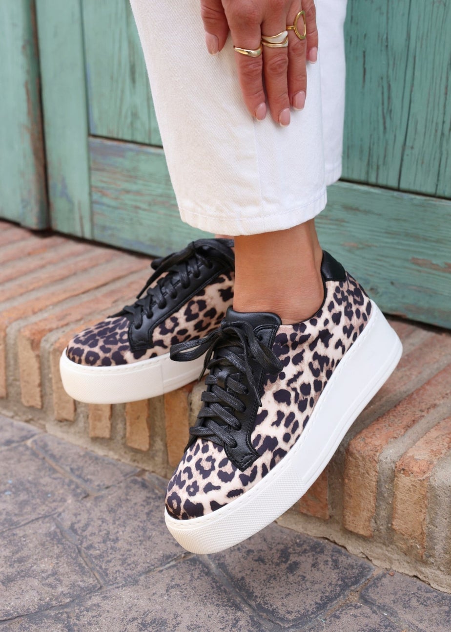 Linzi Twyla Leopard Print Trainers