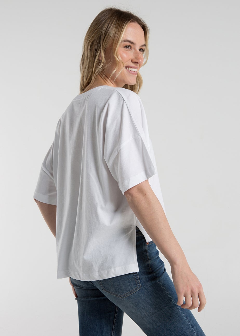 French Connection Black Cotton Crew Neck Boxy Fit T-Shirts 2 Pack