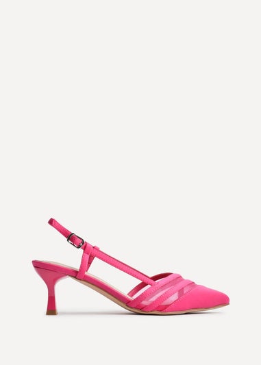 Linzi Milan Fuchsia Scuba Mesh Slingback Court Heel