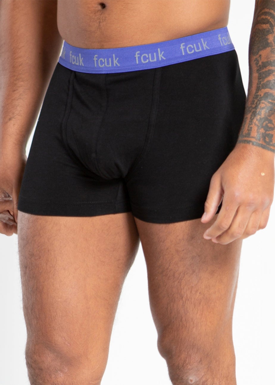 French Connection Blue Cotton Stretch Boxers 5 Pack