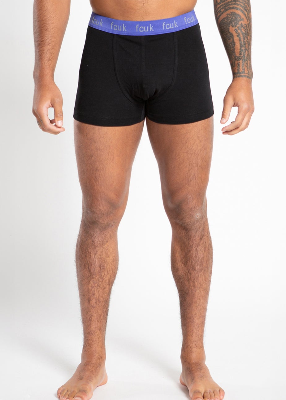 French Connection Blue Cotton Stretch Boxers 5 Pack